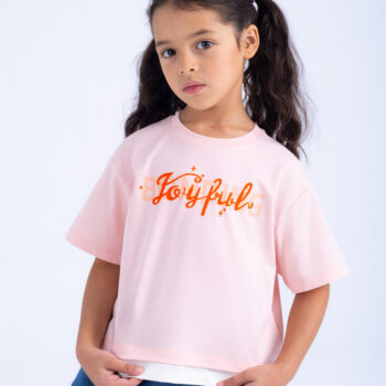 T-SHIRT WITH PRINT - Pink-23, 110