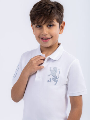 POLO WITH EMBROIDERY - WHITE, 110