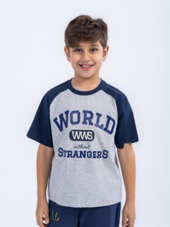 T-SHIRT WITH PRINT - GREY, 110