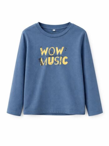CREW NECK SWEATSHIRT WITH PRIN - Blue, 120