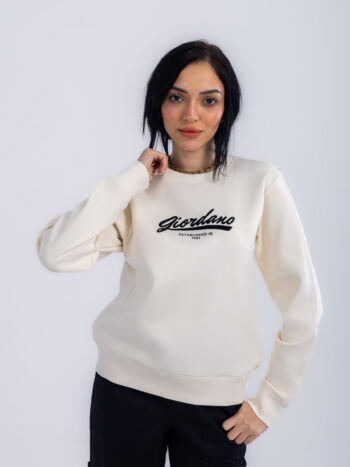 SWEATSHIRT WITH PRINT - WHITE, S