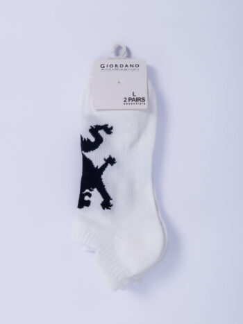 PED SOCKS 2 PAIRS - WHITE, L