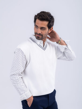 SWEATER VEST - WHITE, S