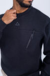 SWEATSHIRT WITH ZIPPER POCKET - Black, S