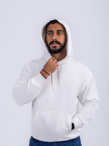 FRENCH TERRY HOODIES - WHITE, S