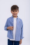 OXFORD SHIRT WITH EMBROIDERY - Blue, 110