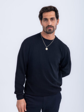 MOCK NECK PULLOVER SWEATER - Black, S