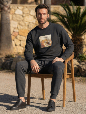 CREW NECK SWEATSHIRT WTH PRINT