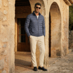DUCK DOWN JACKET - Blue, S