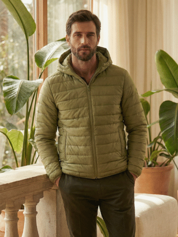 QULITED JACKET - Green, S