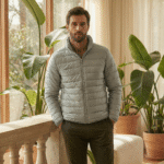DUCK DOWN JACKET - Green, S