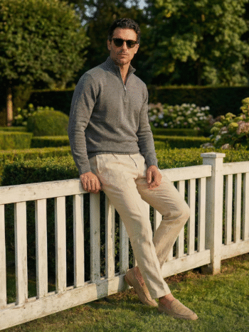 MOCK NECK PULLOVER SWEATER - Dk Grey, M