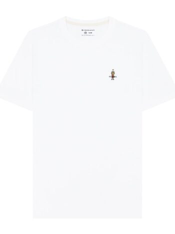 T-SHIRT WITH EMBROIDERY - WHITE, S