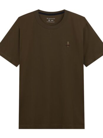 T-SHIRT WITH EMBROIDERY - DK GREEN, S