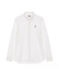 OXFORD SHIRT WITH EMBROIDERY - WHITE, S