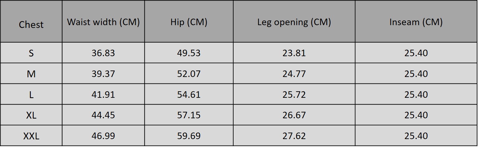 Size chart for 1105205